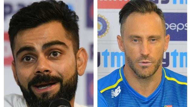 India captain Virat Kohli (L) and South Africa captain Faf du Plessis (R)(HT Collage)