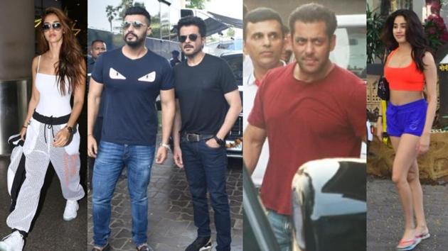 Disha Patani, Arjun Kapoor, Anil Kapoor and Janhvi Kapoor spotted in Mumbai.