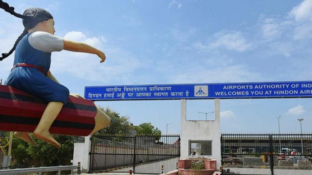 The civil terminal at Hindon has come up at a cost of ₹60 crore and the runway of the Hindon airbase will be used for operating flights. (HT Photo) The civil terminal at Hindon has come up at a cost of ₹60 crore and the runway of the Hindon airbase will be used for operating flights. (HT Photo)