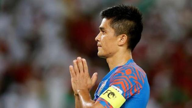 File image of India captain Sunil Chhetri.(REUTERS) File image of India captain Sunil Chhetri.(REUTERS)