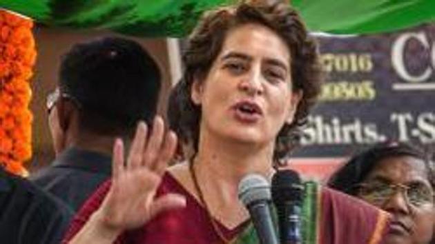 Congress General Secretary Priyanka Gandhi Vadra addresses the crowd. (PTI Photo) Congress General Secretary Priyanka Gandhi Vadra addresses the crowd. (PTI Photo)