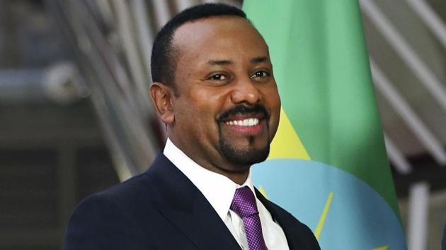 Ethiopian Prime Minister Abiy Ahmed at the European Council headquarters in Brussels. The 2019 Nobel Peace Prize was given to Ethiopian Prime Minister Abiy Ahmed on Friday.(Photo: AP)