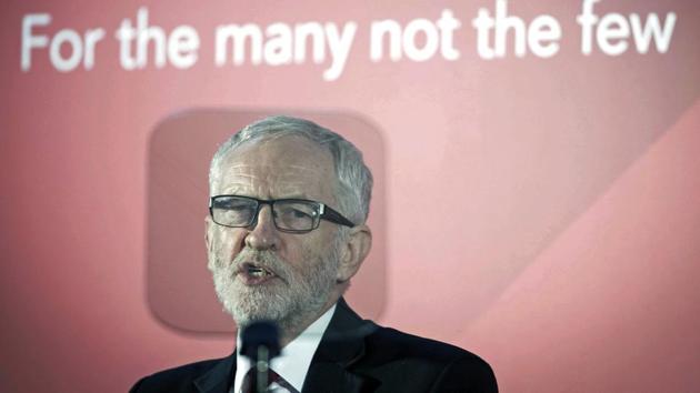 Britain's main opposition Labour Party leader Jeremy Corbyn gives a speech in Northampton, Britain. Labour leader Jeremy Corbyn on Thursday night signalled a rowing back in the face of anger in New Delhi and the Indian community in the UK over the party’s recent resolution on Jammu and Kashmir. (AP) Britain's main opposition Labour Party leader Jeremy Corbyn gives a speech in Northampton, Britain. Labour leader Jeremy Corbyn on Thursday night signalled a rowing back in the face of anger in New Delhi and the Indian community in the UK over the party’s recent resolution on Jammu and Kashmir. (AP)