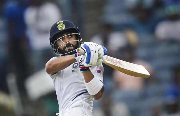 Indian cricket team captain Virat Kohli plays a shot. (PTI) Indian cricket team captain Virat Kohli plays a shot. (PTI)