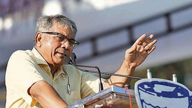 VBA is headed by BR Ambedkar’s grandson Prakash Ambedkar, who rose to prominence in the aftermath of caste clashes at Maharashtra’s Bhima Koregaon on January 1, 2018 that killed one person and triggered statewide protests. (Rahul Raut/HT PHOTO)) VBA is headed by BR Ambedkar’s grandson Prakash Ambedkar, who rose to prominence in the aftermath of caste clashes at Maharashtra’s Bhima Koregaon on January 1, 2018 that killed one person and triggered statewide protests. (Rahul Raut/HT PHOTO))