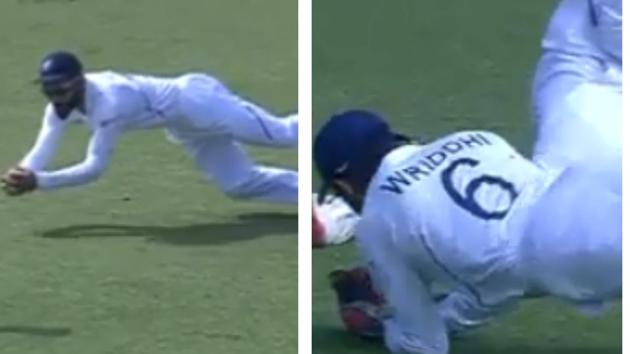 Virat Kohli (L) and Wriddhiman Saha (R) (Screen grab) Virat Kohli (L) and Wriddhiman Saha (R) (Screen grab)