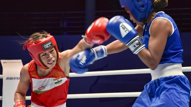 Mary Kom in action(PTI) Mary Kom in action(PTI)