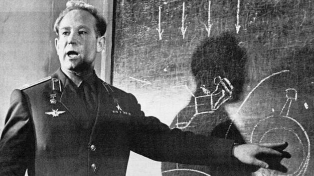 Cosmonaut Alexei Leonov speaks in Moscow on March 26, 1965. Leonov was the first human to walk in space after he stepped out from the Voskod-2 spaceship on March 18th the same year. He died in Moscow yesterday after a long illness, aged 85. Leonov became a legend at home and his feats were immortalised in cinema and literature. A crater on the far side of the Moon was named after Leonov in 1970. (AP File)