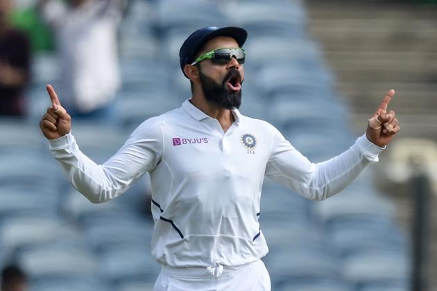 India's captain Virat Kohli celebrates after India’s win (AFP) India's captain Virat Kohli celebrates after India’s win (AFP)