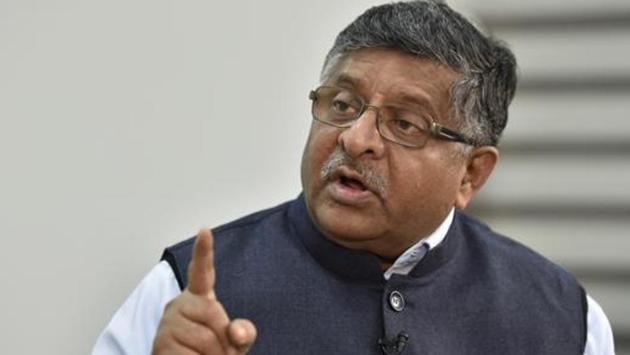 Ravi Shankar Prasad (Sanjeev Verma/HT photo) Ravi Shankar Prasad (Sanjeev Verma/HT photo)