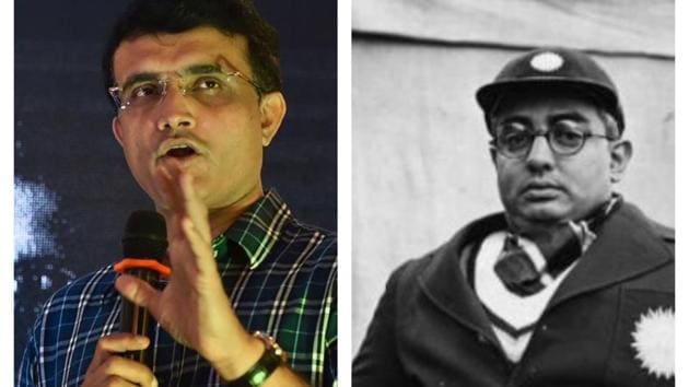 Former India captain Sourav Ganguly (left) and former BCCI president and cricketer Vizzy (right).(Twitter)