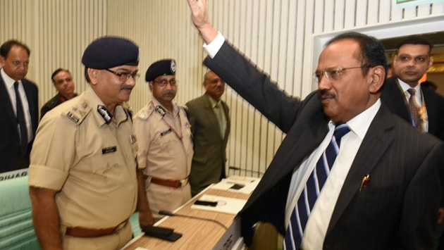 Ajit Doval explained sate-sponsored terrorism is much more than giving finances and arms to the terrorists.(Arvind Yadav/ HT Photo) Ajit Doval explained sate-sponsored terrorism is much more than giving finances and arms to the terrorists.(Arvind Yadav/ HT Photo)