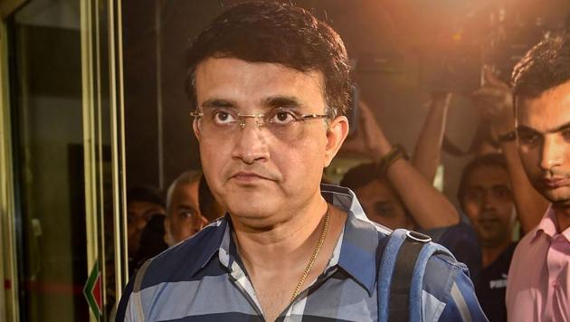 Sourav Ganguly arrives at the BCCI headquarters to file his nomination for BCCI president's post in Mumbai.(PTI)