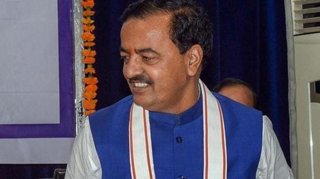 Uttar Pradesh Deputy Chief Minister Keshav Prasad Maurya on Sunday said that giving votes to Bharatiya Janata Party (BJP) “will mean a nuclear bomb has been automatically dropped on Pakistan”.(PTI) Uttar Pradesh Deputy Chief Minister Keshav Prasad Maurya on Sunday said that giving votes to Bharatiya Janata Party (BJP) “will mean a nuclear bomb has been automatically dropped on Pakistan”.(PTI)