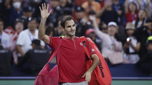 Roger Federer waves to spectators at the Shanghai Masters. (AP) Roger Federer waves to spectators at the Shanghai Masters. (AP)