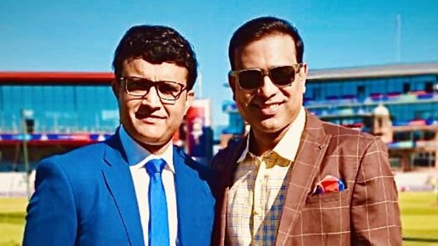 VVS Laxman with Sourav Ganguly.(VVS Laxman/Twitter)