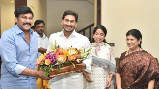 It was Chiranjeevi’s first meeting with Jagan after the latter became the chief minister of Andhra Pradesh. (HT PHOTO.) It was Chiranjeevi’s first meeting with Jagan after the latter became the chief minister of Andhra Pradesh. (HT PHOTO.)