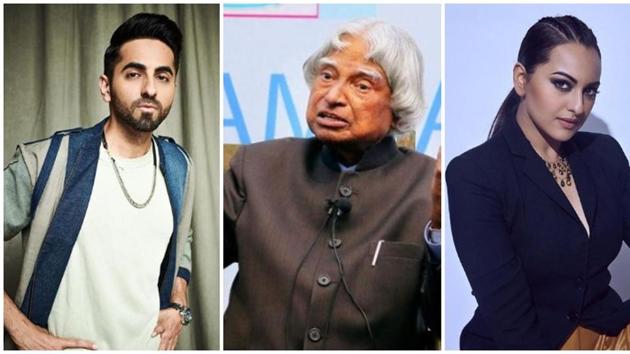 Bollywood stars including Ayushmann Khurrana, Sonakshi Sinha and Sunny Deol paid tribute to Dr APJ Abdul Kalam.(HT Photo/Instagram)