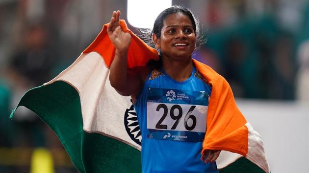File image of Indian sprinter Dutee Chand.(Getty Images) File image of Indian sprinter Dutee Chand.(Getty Images)