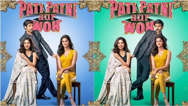 Pati Patni Aur Woh posters: The makers have released two posters featuring Kartik Aaryan, Bhumi Pednekar and Ananya Panday.