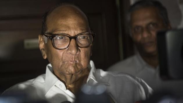 Nationalist Congress Party (NCP) chief Sharad Pawar(Pratik Chorge/HT Photo)