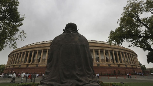 The Cabinet Committee on Parliamentary Affairs (CCPA) on Wednesday met at defence minister Rajnath Singh’s residence to discuss the possible schedule for Parliament’s winter session.(AP File Photo)