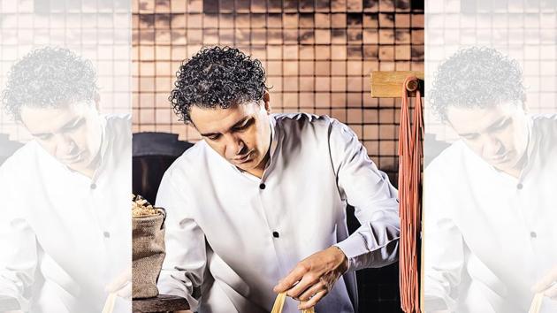 Chef Massimiliano Sperli prepares pasta and other Italian dishes on the spot