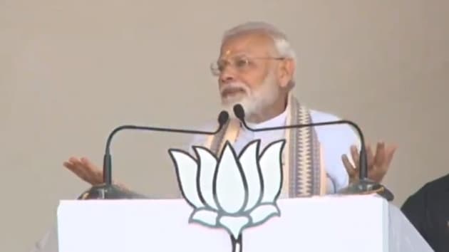 PM Modi at an election rally in Maharashtra, October 17, 2019. (ANI/ Twitter) PM Modi at an election rally in Maharashtra, October 17, 2019. (ANI/ Twitter)