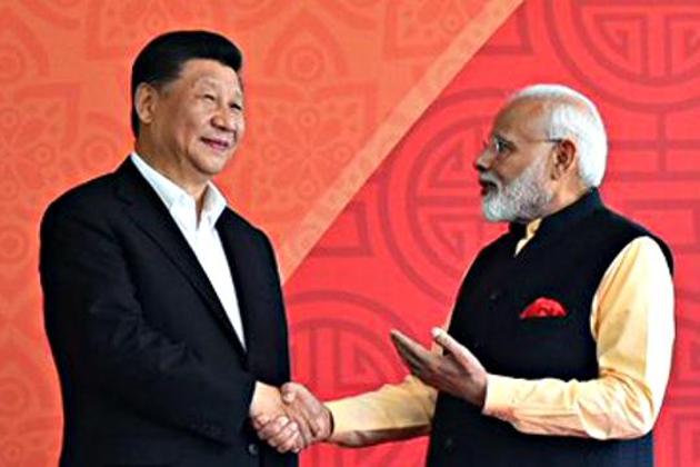 Prime Minister Narendra Modi and Chinese President Xi Jinping.(ANI Photo)