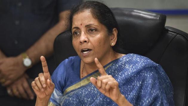 Union finance minister Nirmala Sitharaman said on Tuesday that the Indian banking sector went through its “worst phase” during the tenures of former Reserve Bank of India (RBI) governor Raghuram Rajan and former Prime Minister Manmohan Singh.(PTI Photo)