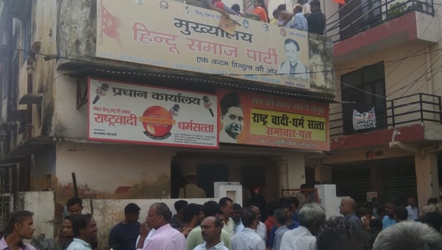 Tewari was running a local Hindu Samaj Party in Lucknow.(HT Photo)