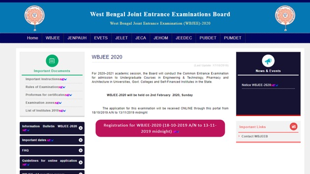 WB JEE 2020 registration(WBJEE) WB JEE 2020 registration(WBJEE)