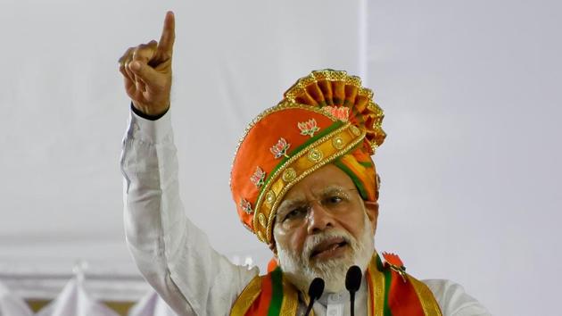 The Congress and the Nationalist Congress Party (NCP) were defeated in the 2019 Lok Sabha elections because they did not understand the mood of the people, and will face a similar fate in the upcoming assembly elections, Prime Minister Narendra Modi said on Friday.(Sanket Wankhade/HT PHOTO)