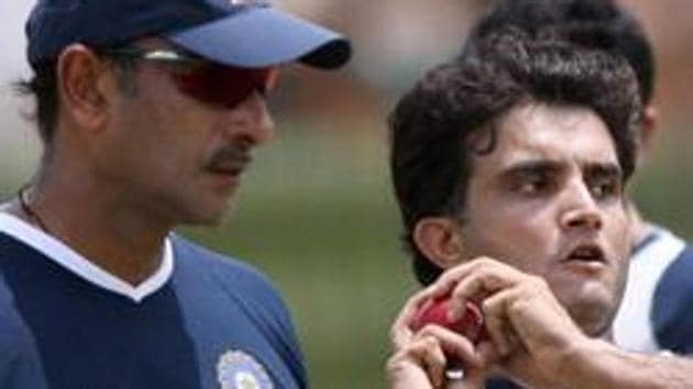 File image of Ravi Shastri and Sourav Ganguly (R).(AFP/Getty Images)