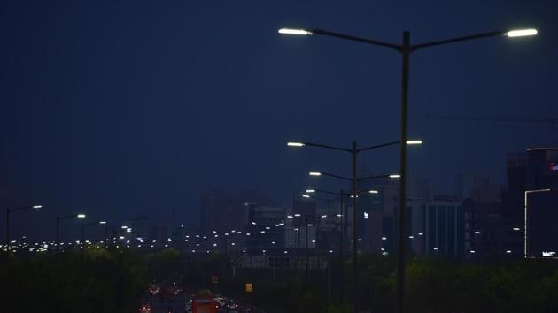 There is enough evidence to show improvement in safety and business activities due to the LED streetlights(Virendra Singh Gosain/HT PHOTO)