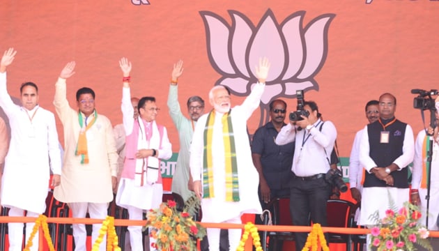 The Prime Minister is scheduled to address his econd rally in Rewari later in the day. (HT Photo) The Prime Minister is scheduled to address his econd rally in Rewari later in the day. (HT Photo)