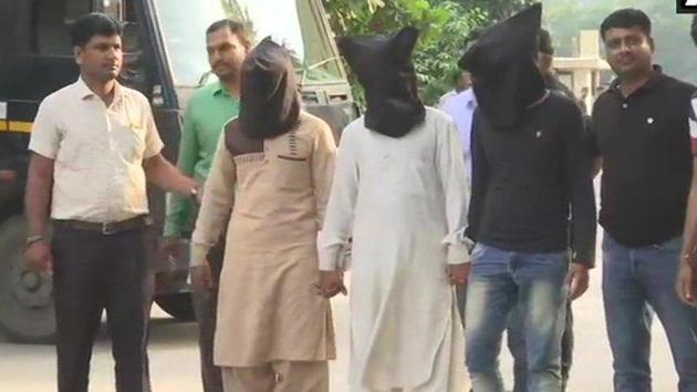 Three men have been arrested and two clerics questioned in connection with the murder of Hindu outfit leader Kamlesh Tiwari.(ANI Photo) Three men have been arrested and two clerics questioned in connection with the murder of Hindu outfit leader Kamlesh Tiwari.(ANI Photo)