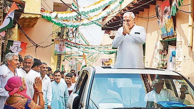 Former CM of Haryana Bhupinder Singh Hooda during an election campaign in Rohtak on October 16, 2019. (PTI Photo) Former CM of Haryana Bhupinder Singh Hooda during an election campaign in Rohtak on October 16, 2019. (PTI Photo)