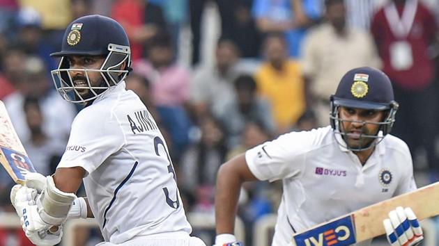 Ranchi: Indian cricketers Rohit Sharma and Ajinkya Rahane run between the wickets. (PTI) Ranchi: Indian cricketers Rohit Sharma and Ajinkya Rahane run between the wickets. (PTI)