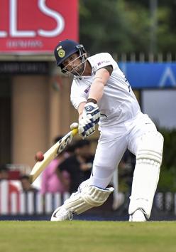 Ranchi: India's Umesh Yadav plays a shot during 2nd day of the 3rd cricket Test match . (PTI)