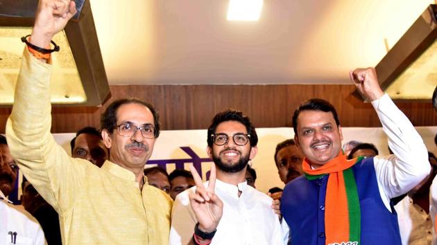 Bharatiya Janata Party (BJP)-Shiv Sena appear comfortably placed in the assembly elections scheduled on October 21.(PTI) Bharatiya Janata Party (BJP)-Shiv Sena appear comfortably placed in the assembly elections scheduled on October 21.(PTI)