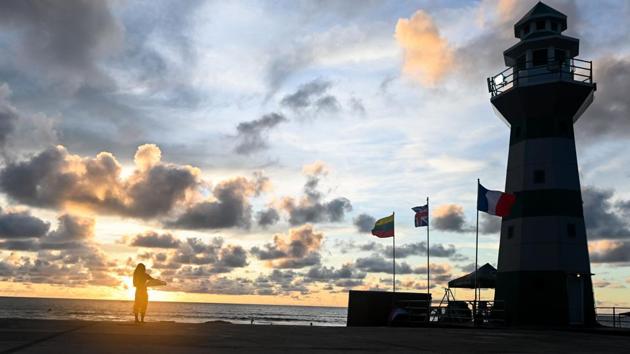 “I did not expect to be chosen for the national team but I’m thrilled at the opportunity.” The Southeast Asian country is flanked by surf-ready coasts to the west and south, but decades of military rule, lack of equipment and poverty kept aspiring athletes from testing the waters. The 25-year-old encountered the sport while studying in southern California and has been hooked since, saying she “always feels happy” on the water. (Ye Aung Thu / AFP)