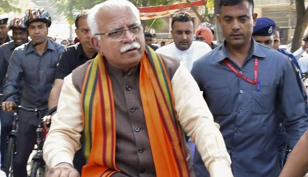Haryana’s BJP Chief Minister Manohar Lal Khattar is set to retain power for a second term with a higher majority. (PTI) Haryana’s BJP Chief Minister Manohar Lal Khattar is set to retain power for a second term with a higher majority. (PTI)