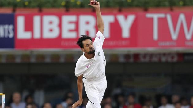 India's Shahbaz Nadeem bowls.(AP) India's Shahbaz Nadeem bowls.(AP)