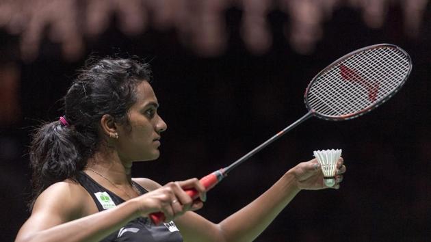 File photo of PV Sindhu in action.(AP)