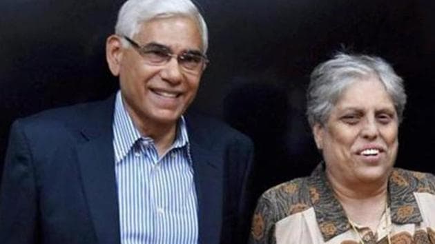 A file photo of Vinod Rai and Diana Edulji.(PTI)