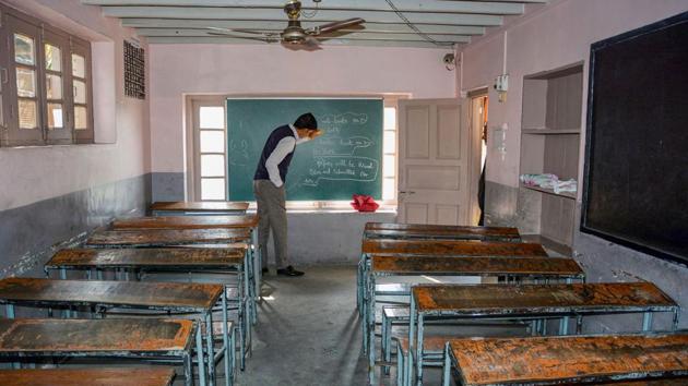 Schools have remained closed in Kashmir since August 5, after the abrogation of Article 370 but the education department is going to conduct board examinations as per schedule. (PTI photo)
