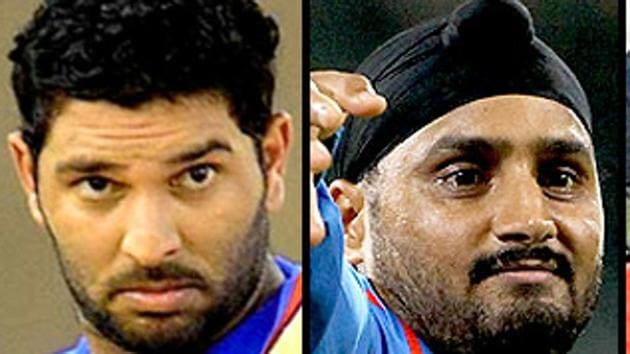 Combination photo of Yuvraj Singh and Harbhajan Singh(Getty Images)