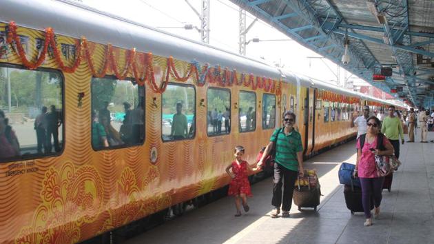 The Tejas Express, Mumbai’s first private outstation train, is expected to hit the track from the second week of November.(HT File Photo)