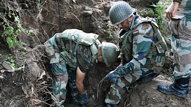 Indian Army destroyed 3 mortar shells of Pakistan Army that were found after the recent ceasefire violation in Karmara village of Poonch on Monday. (Photo: ANI) Indian Army destroyed 3 mortar shells of Pakistan Army that were found after the recent ceasefire violation in Karmara village of Poonch on Monday. (Photo: ANI)